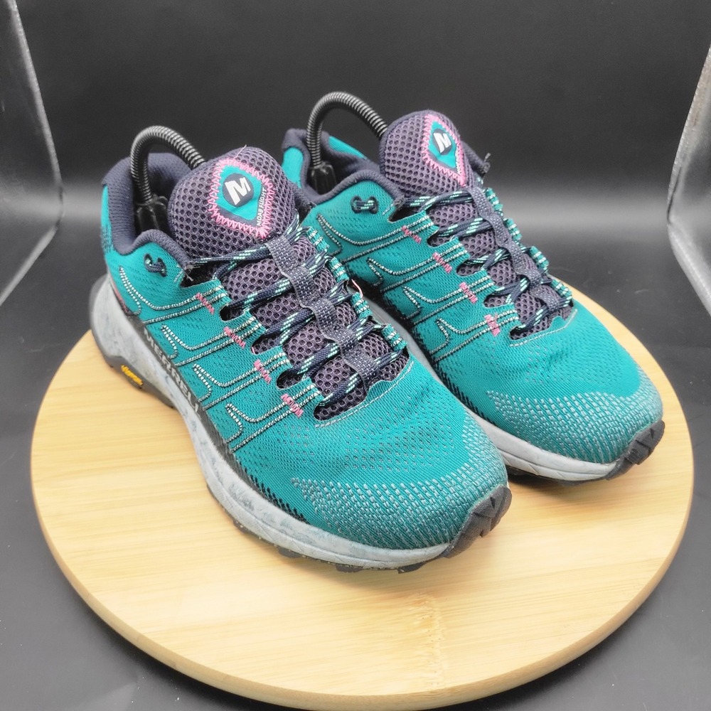 Merrell Moab Flight Womens Trail Running Shoes Teal Navy J066814 Size 8